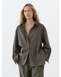 MASSIMO DUTTI - Camicia Morbida A Righe - Lyst