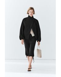 MASSIMO DUTTI - Cotton Blend Technical Jacket With Side Button - Lyst