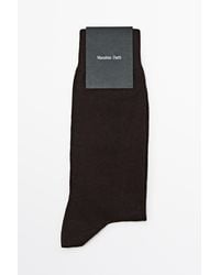 MASSIMO DUTTI - Plain Cotton Blend Knit Socks - Lyst