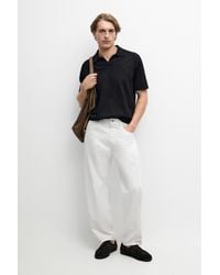 MASSIMO DUTTI - 100% Cotton Short Sleeve Polo Shirt - Lyst