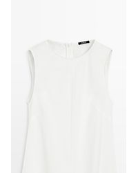 MASSIMO DUTTI - Vestido Midi Fluido Con Lino - Lyst