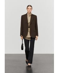 MASSIMO DUTTI - Fluid Wool Blend Blazer - Lyst