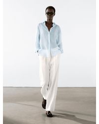 MASSIMO DUTTI - Fließendes Hemd Aus Ramie-Mischgewebe - Lyst