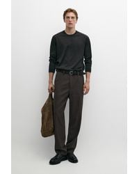MASSIMO DUTTI - 100% Merino Wool Knit Round Neck Sweater - Lyst
