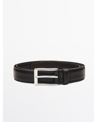MASSIMO DUTTI - Eleganter Gürtel Aus Nappaleder Mit Steppnaht - Lyst