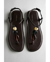 MASSIMO DUTTI - Flat Slider Sandals With Stones - Lyst