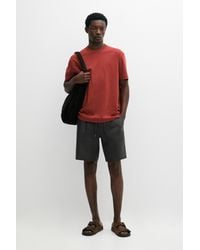 MASSIMO DUTTI - 100% Cotton Short Sleeve T-Shirt - Lyst