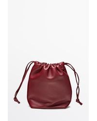 MASSIMO DUTTI - Nappa Leather Bucket Bag - Lyst