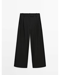 MASSIMO DUTTI - Smart Trousers With Double Dart Detail - Lyst