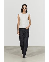 MASSIMO DUTTI - Cotton Blend Chest-Detail T-Shirt - Lyst