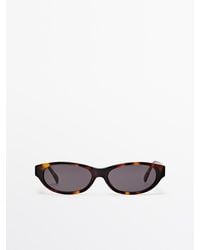 MASSIMO DUTTI - Gafas De Sol Estrechas Efecto Carey - Lyst