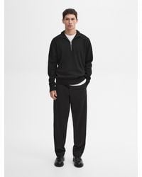 MASSIMO DUTTI - Pull En Maille De Coton À Col Camionneur Avec Fermeture Éclair - Lyst
