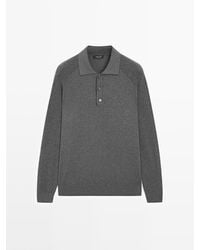 MASSIMO DUTTI - Tricot Polotrui Van Katoenmix - Lyst