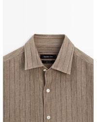 MASSIMO DUTTI - 100% Linen Striped Shirt - Lyst