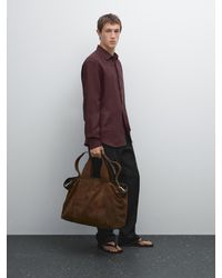 MASSIMO DUTTI - Regular Fit Faded Linen Shirt - Lyst