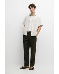 MASSIMO DUTTI - Tapered Fit Linen Pants - Lyst