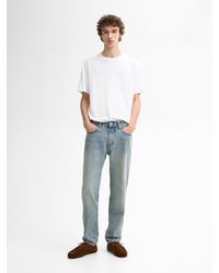 MASSIMO DUTTI - 100% Cotton Tapered Fit Jeans - Lyst