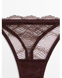 MASSIMO DUTTI - Scalloped Lace Bra With Underwire - Lyst