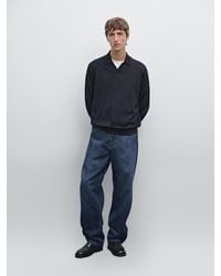 MASSIMO DUTTI - Strickpullover Im Polo-Stil Aus 100 Merinowolle - Lyst