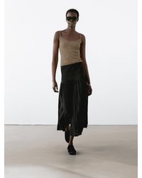 MASSIMO DUTTI - Strappy Knit Top With Ribbed Detail - Lyst