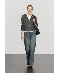 MASSIMO DUTTI - Cotton Blend Knit Hooded Cardigan - Lyst
