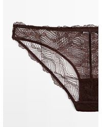 MASSIMO DUTTI - Lace Triangle Bralette - Lyst
