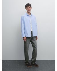 MASSIMO DUTTI - Camisa Rayas Popelín Regular Fit - Lyst