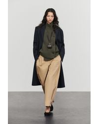 MASSIMO DUTTI - Wool-Blend Knit Cardigan With Double-Breasted Button Closure - Lyst