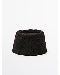 MASSIMO DUTTI - Wendbare Ledermütze - Lyst
