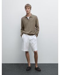 MASSIMO DUTTI - Knit Sweater With A Polo Collar - Lyst