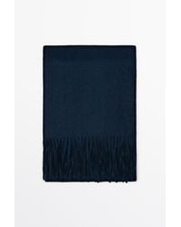 MASSIMO DUTTI - Wool Blend Scarf With Fringing - Lyst