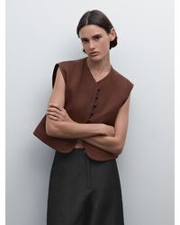 MASSIMO DUTTI - Gilet Con Bottoni - Lyst