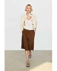 MASSIMO DUTTI - 100% Cotton Turtleneck Knit Cardigan - Lyst