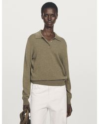 MASSIMO DUTTI - Jersey Punto Polo 100% Cashmere - Lyst