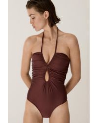 MASSIMO DUTTI - Bañador Halter Brillo - Lyst