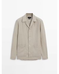 MASSIMO DUTTI - Linen Overshirt With Pockets - Lyst