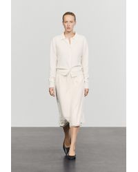 MASSIMO DUTTI - 100% Cashmere Knit Polo Collar Cardigan - Lyst