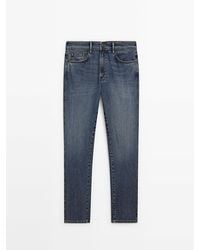 MASSIMO DUTTI - Tapered-Fit Dirty Wash Jeans - Lyst
