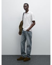 MASSIMO DUTTI - Polo Manches Courtes Texturé - Lyst