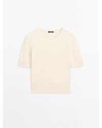 MASSIMO DUTTI - Trui Met Korte Mouw Van Wolmix - Lyst