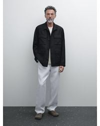 MASSIMO DUTTI - 100% Linen Jacket With Pockets - Lyst