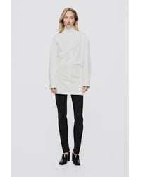 MASSIMO DUTTI - High Neck Zip Blouse - Lyst