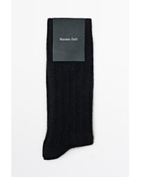 MASSIMO DUTTI - Geribde Sokken Van Kasjmiermix - Lyst