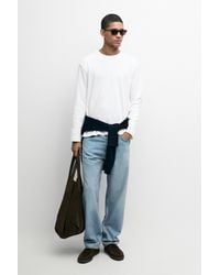 MASSIMO DUTTI - 100% Cotton Long Sleeve T-Shirt - Lyst