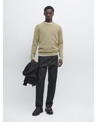 MASSIMO DUTTI - Pull Col Rond En Maille De Coton Et De Laine - Lyst