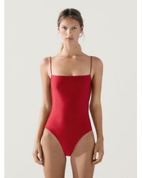 MASSIMO DUTTI - Swimsuit With Thin Straps - Lyst