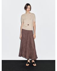 MASSIMO DUTTI - Short-Sleeve Wool Blend Knit Sweater - Lyst