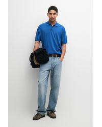 MASSIMO DUTTI - 100% Cotton Knit Polo Shirt - Lyst