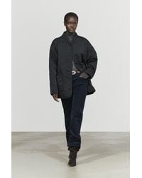 MASSIMO DUTTI - Lightweight Quilted Coat With High Collar - Lyst