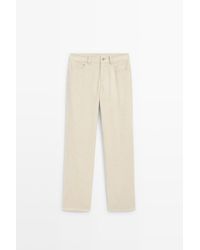 MASSIMO DUTTI - Straight Corduroy Broek - Lyst